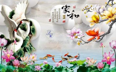 File gốc File tranh gốc tranh tường hoa 3d đẹp K48108 (PNG) không nền chất lượng