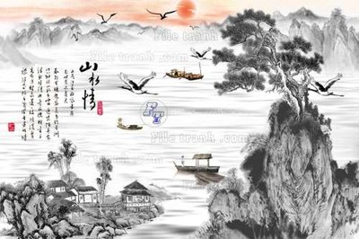 Tải file gốc in lụa File tranh gốc tranh tường hoa 3d đẹp K48110 siêu nét