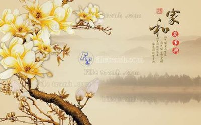 File ảnh File tranh gốc tranh tường hoa 3d đẹp K48143 (gốc) cho trang trí nhà hàng