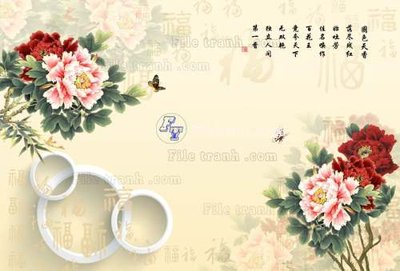File tranh in trần File tranh gốc tranh tường hoa 3d đẹp K48157 (ảnh gốc siêu nét)