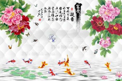 File gốc File tranh gốc tranh tường hoa 3d đẹp K48173 (trang trí) phòng làm việc