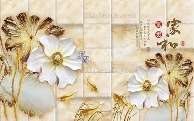 File tranh ảnh gốc File tranh gốc tranh tường hoa 3d đẹp K48185 dùng cho in khổ lớn
