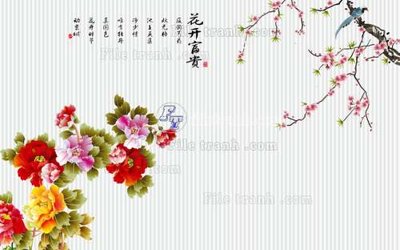 File PSD File tranh gốc tranh tường hoa 3d đẹp K48195 (chất lượng in ấn)