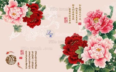 File tranh in trần File tranh gốc tranh tường hoa 3d đẹp K48219 (ảnh gốc siêu nét)