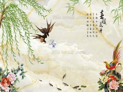 File tranh in trần 3D File tranh gốc tranh tường hoa 3d đẹp K48246 (ảnh gốc)