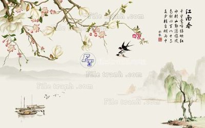 File gốc File tranh gốc tranh tường hoa 3d đẹp K48251 (in tráng gương) ốp tường