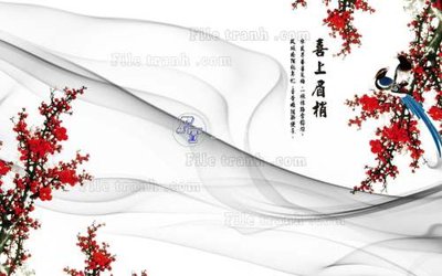 Tải file File tranh gốc tranh tường hoa 3d đẹp K48281 (gốc) làm file thiết kế