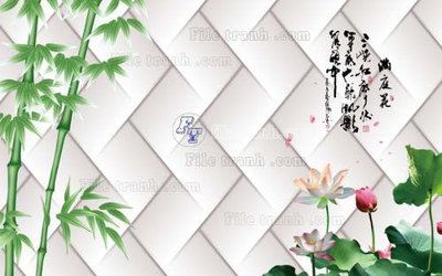 File gốc File tranh gốc tranh tường hoa 3d đẹp K48297 (in mica) trang trí