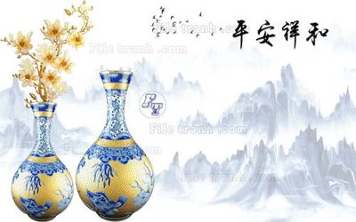 Download file gốc File tranh gốc tranh tường hoa 3d đẹp K48308 (in lụa) tranh 3D