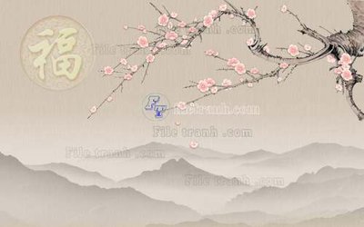 File gốc File tranh gốc tranh tường hoa 3d đẹp K48344 (in lụa) chi tiết cao