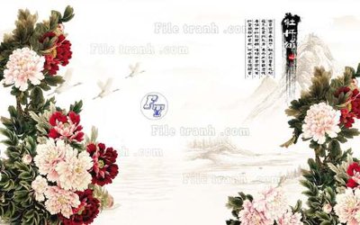 Mua file gốc File tranh gốc tranh tường hoa 3d đẹp K48348 (PSD) tại Filetranh.com