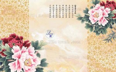 Download file gốc File tranh gốc tranh tường hoa 3d đẹp K48355 (in lụa) nghệ thuật