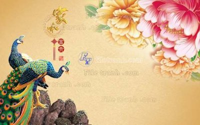 Tải file File tranh gốc tranh tường hoa 3d đẹp K48357 (gốc) chủ đề phong thủy