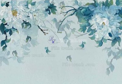 Download file gốc File tranh gốc tranh tường hoa 3d đẹp K48384 (in lụa) hoa lá