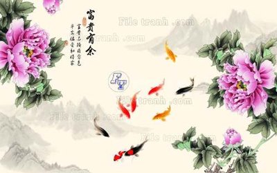 File tranh File tranh gốc tranh tường hoa 3d đẹp K48425 (ảnh gốc) độc quyền