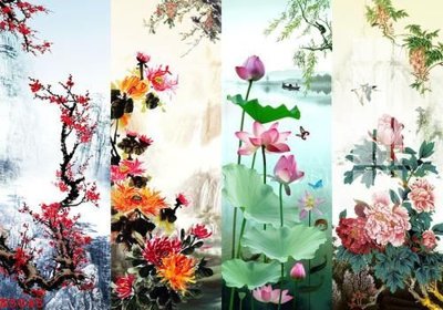 File gốc File gốc in tranh tổng hợp K5045 (in lụa) hoa văn cổ điển