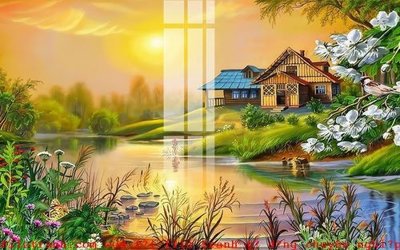 File tranh gốc PSD File gốc in tranh tổng hợp K51081 còn nguyên layer