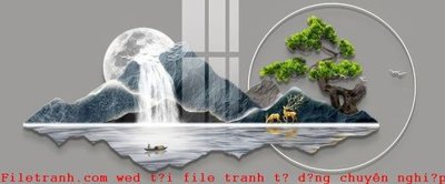 File in trần File gốc in tranh tổng hợp K51319 (bản gốc 3D) sống động