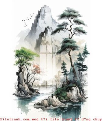 File tranh in tráng gương File gốc in tranh tổng hợp K52980 (siêu nét)