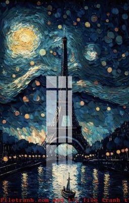 File in trần File gốc in tranh tổng hợp K53818 (bản gốc) bầu trời