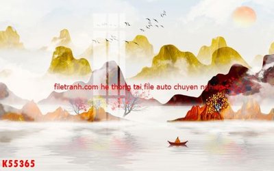 Tải file File gốc in tranh tổng hợp K55365 (gốc) chủ đề hoa sen