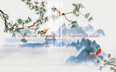 Ảnh gốc file in lụa File gốc in tranh nền tường tổng hợp K56750 chi tiết