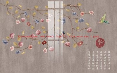 File gốc File gốc in tranh nền tường tổng hợp K57152 (cho in UV) siêu nét