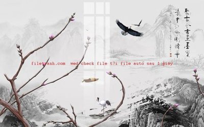 File gốc File gốc in tranh nền tường tổng hợp K57368 (in lụa) tranh phong thủy