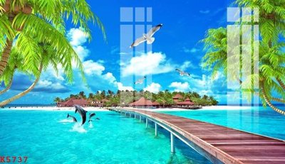 File gốc File gốc in tranh tổng hợp K5737 (in lụa) hoa văn cổ điển