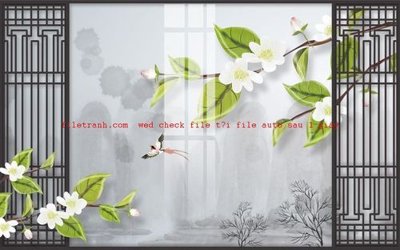 File in mica File gốc in tranh nền tường tổng hợp K57390 (ảnh gốc) đẹp