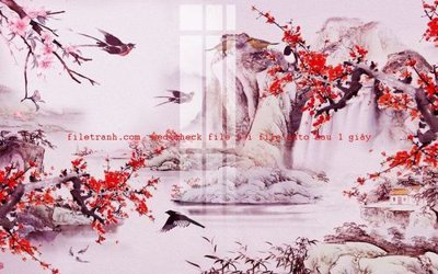 File tranh File gốc in tranh nền tường tổng hợp K57439 (gốc) in trên kính