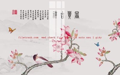 File tranh File gốc in tranh nền tường tổng hợp K57445 (bản gốc) in lụa dán tường