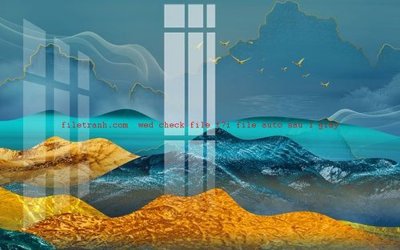 File gốc File gốc in tranh nền tường tổng hợp K57903 (in lụa) tranh mã đáo