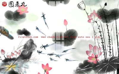 Tải file File gốc in tranh nền tường tổng hợp K57950 (gốc) chủ đề hoa sen