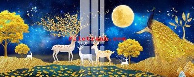 File tranh File gốc in tranh nền tường tổng hợp K59567 (bản gốc) in lụa dán tường