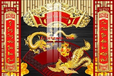 File gốc File gốc in tranh nền tường tổng hợp K59623 (in lụa) hoa văn cổ điển