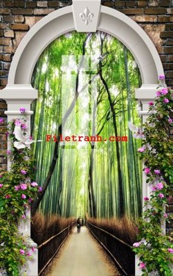 File tranh gốc in trần nhà File gốc in tranh nền tường tổng hợp K59697 3D