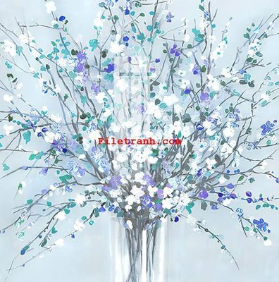 File in trần File gốc in tranh nền tường tổng hợp K60181 (bản gốc) hoa văn