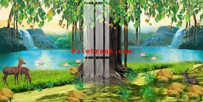 File PSD File gốc in tranh nền tường tổng hợp K61081 (gốc) cho designer