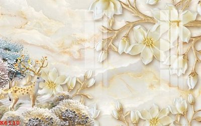 File tranh File gốc in tranh tổng hợp K6110 (bản gốc) in lụa dán tường