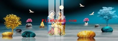 File gốc File gốc in tranh nền tường tổng hợp K61337 (in tráng gương) sang trọng