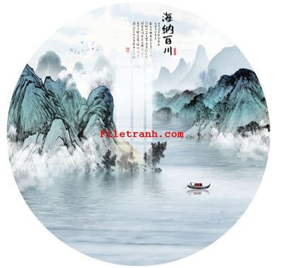 Tải file File gốc in tranh nền tường tổng hợp K61347 (gốc) chủ đề phong thủy