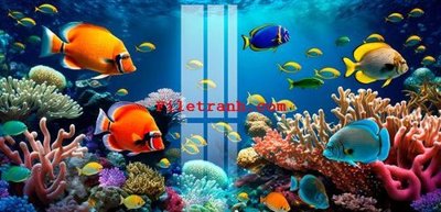 File gốc File gốc in tranh nền tường tổng hợp K61466 (in lụa) họa tiết 3D