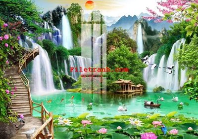 File in mica File gốc in tranh nền tường tổng hợp K61924 (bản gốc) siêu trong