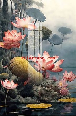 Hình ảnh file gốc in trần nhà File gốc in tranh nền tường tổng hợp K62058