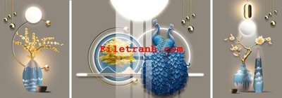 File gốc File gốc in tranh nền tường tổng hợp K62223 cho in ấn và thiết kế