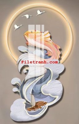 Tải file File gốc in tranh nền tường tổng hợp K63018 (gốc) chủ đề hoa sen