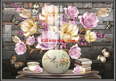 File gốc File gốc in tranh nền tường tổng hợp K64110 (in 3D) cho trang trí