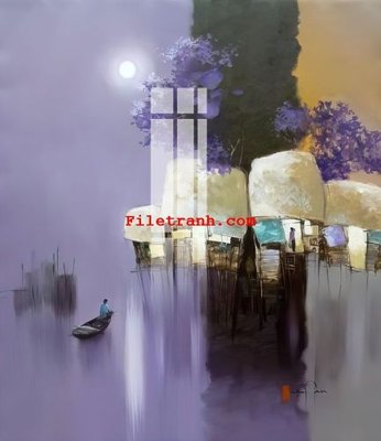 File tranh File gốc in tranh nền tường tổng hợp K64191 (gốc) phong cách tối giản