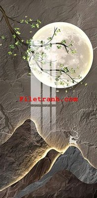 File in trần File gốc in tranh nền tường tổng hợp K64527 (bản gốc) bầu trời